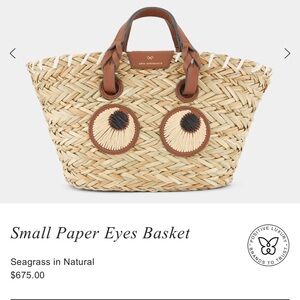 Anya  Hindmarch small paper eyes basket bag